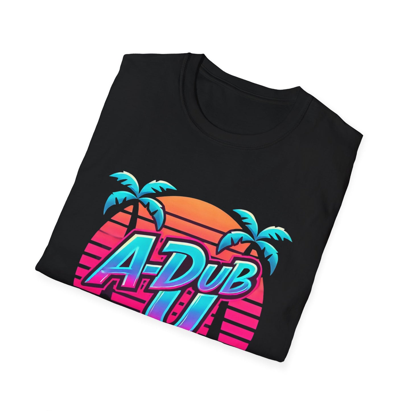 Retro A-Dub U Unisex Softstyle T-Shirt - Colorful Summer Vibes