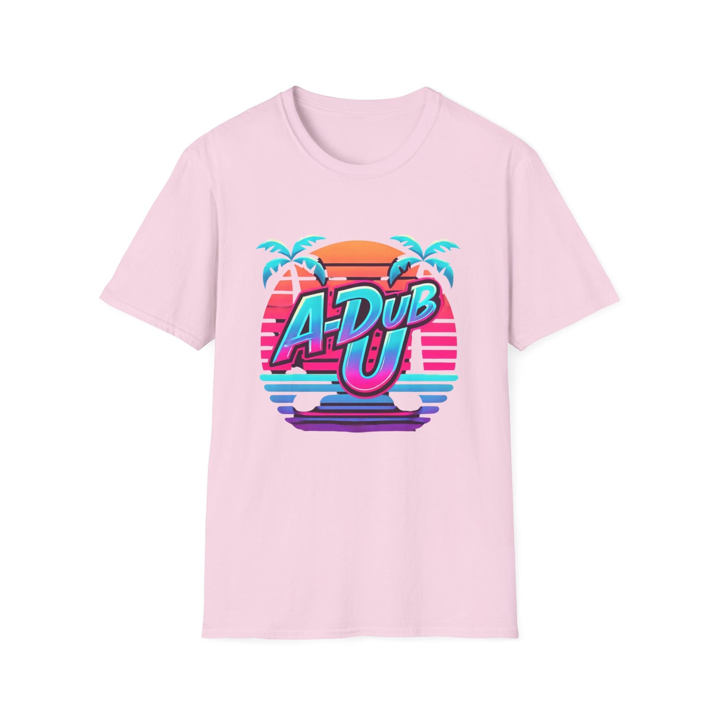 Retro A-Dub U Unisex Softstyle T-Shirt - Colorful Summer Vibes