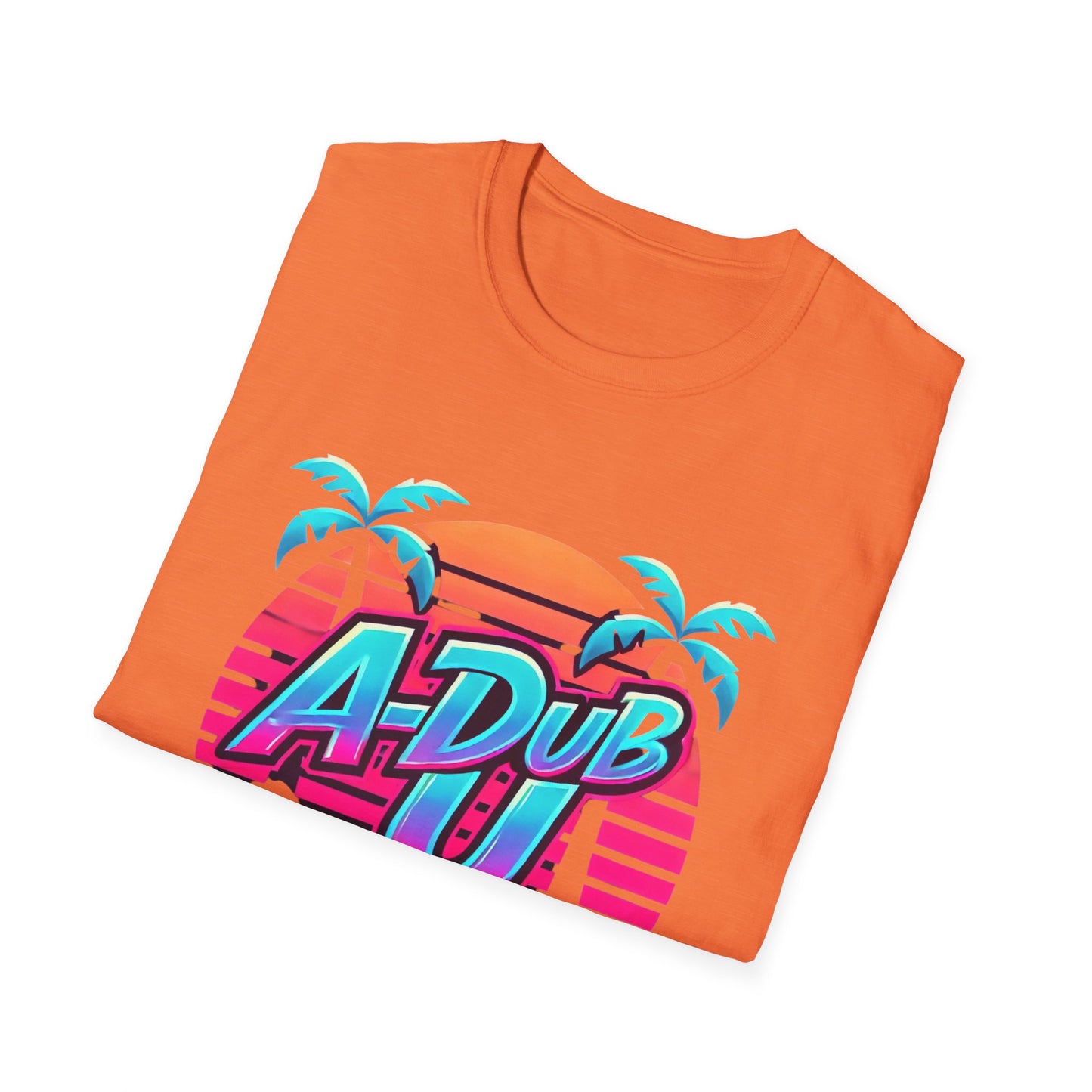 Retro A-Dub U Unisex Softstyle T-Shirt - Colorful Summer Vibes