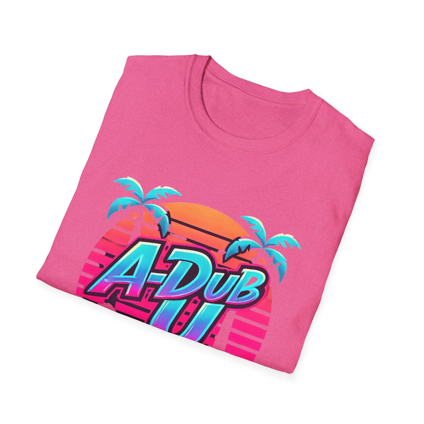 Retro A-Dub U Unisex Softstyle T-Shirt - Colorful Summer Vibes