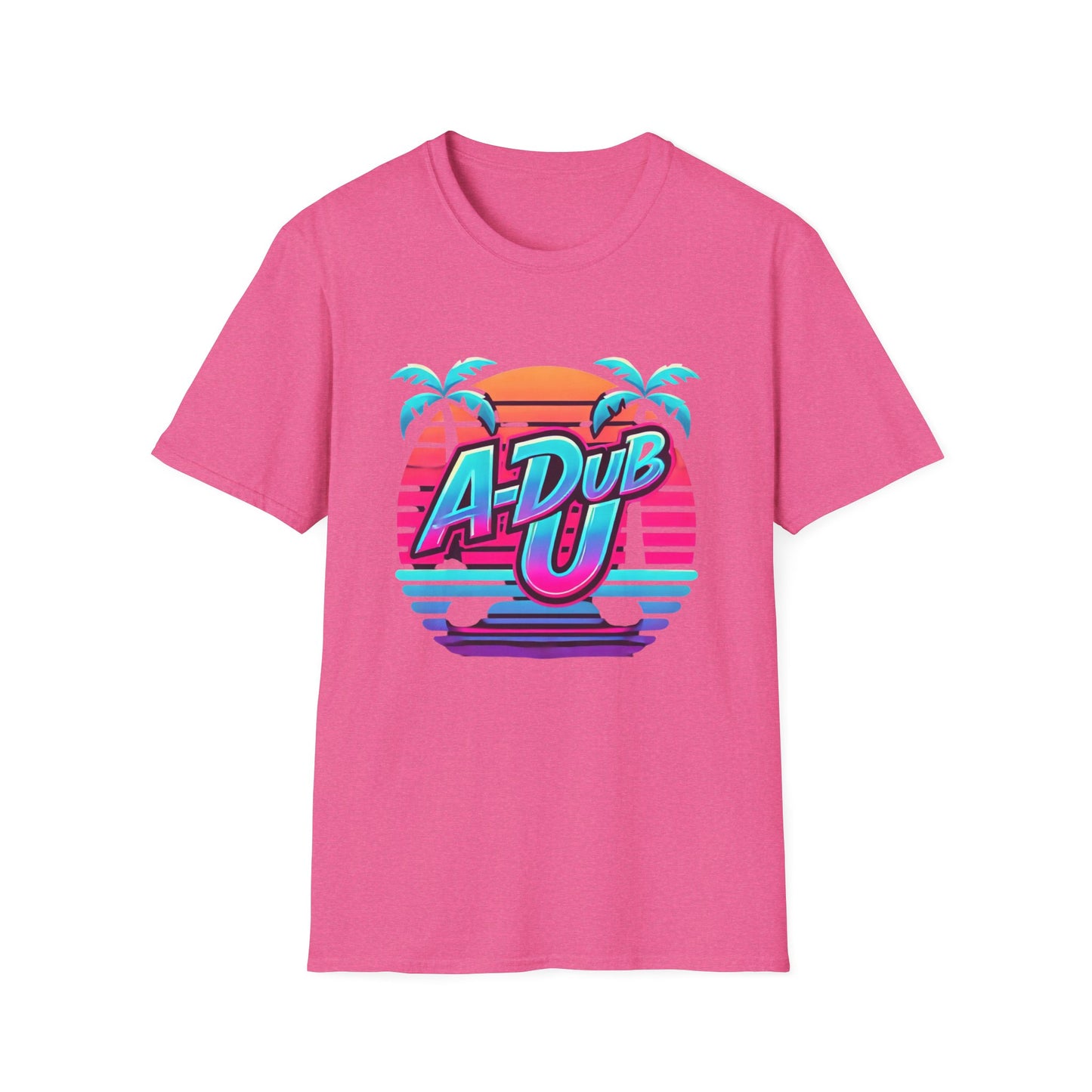 Retro A-Dub U Unisex Softstyle T-Shirt - Colorful Summer Vibes