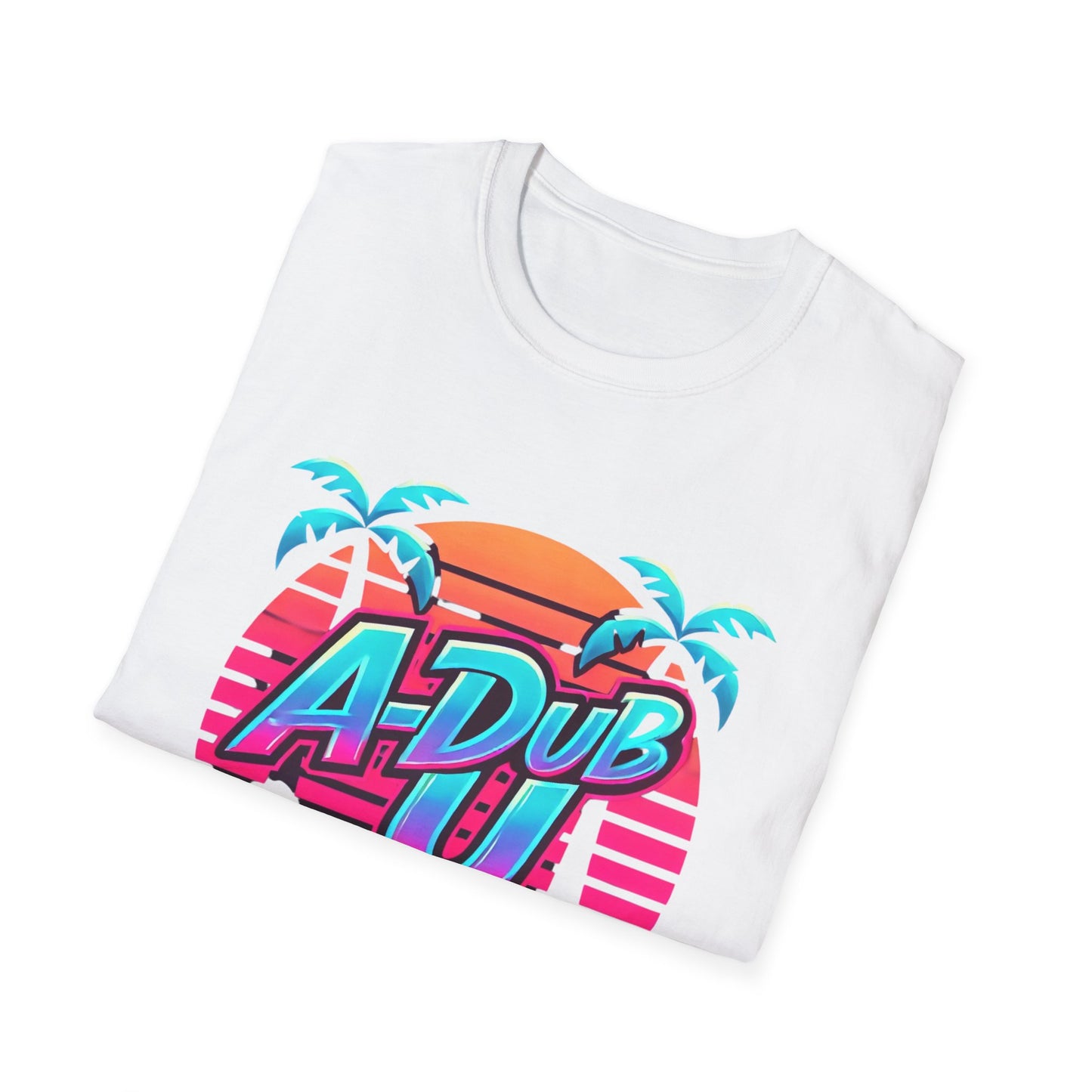 Retro A-Dub U Unisex Softstyle T-Shirt - Colorful Summer Vibes