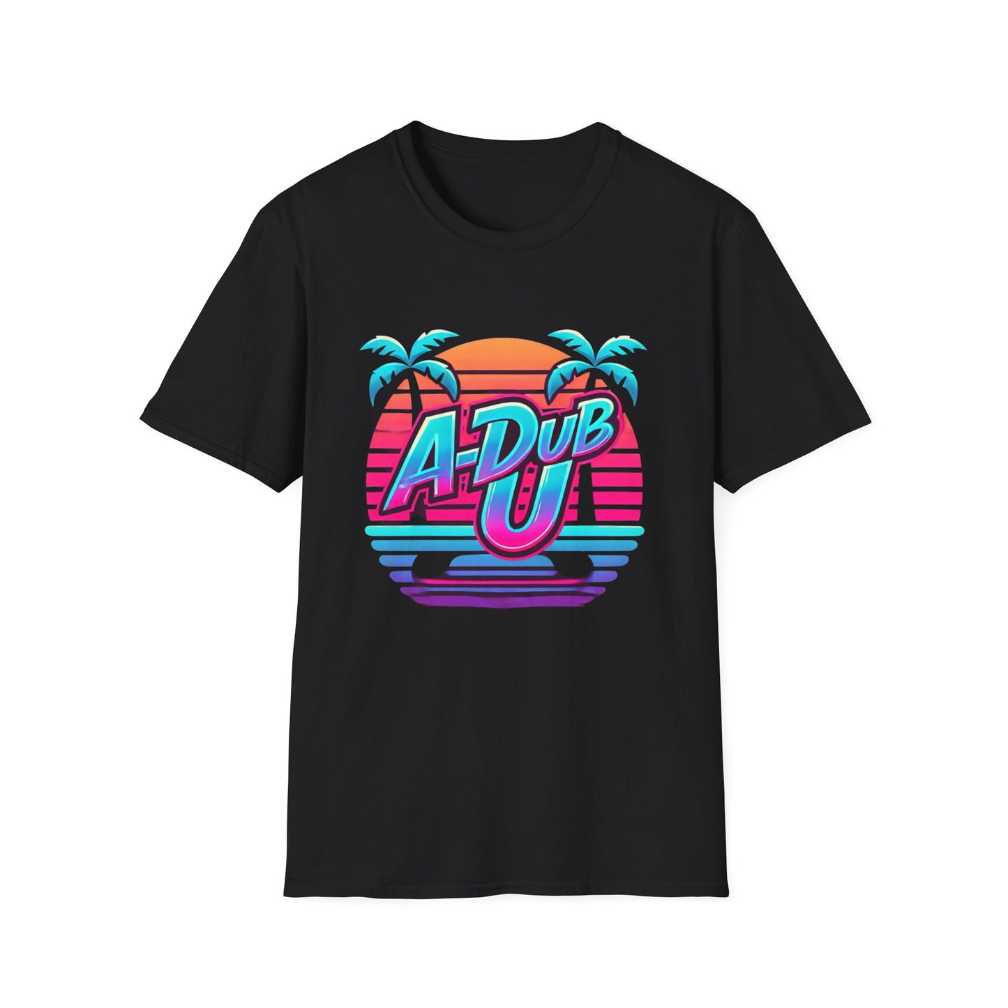 Retro A-Dub U Unisex Softstyle T-Shirt - Colorful Summer Vibes