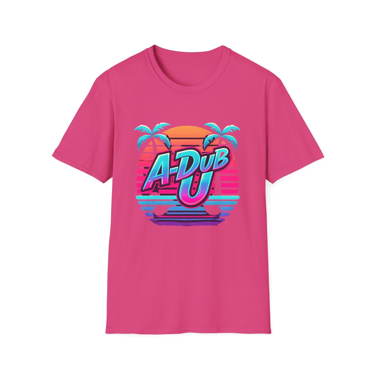 Retro A-Dub U Unisex Softstyle T-Shirt - Colorful Summer Vibes