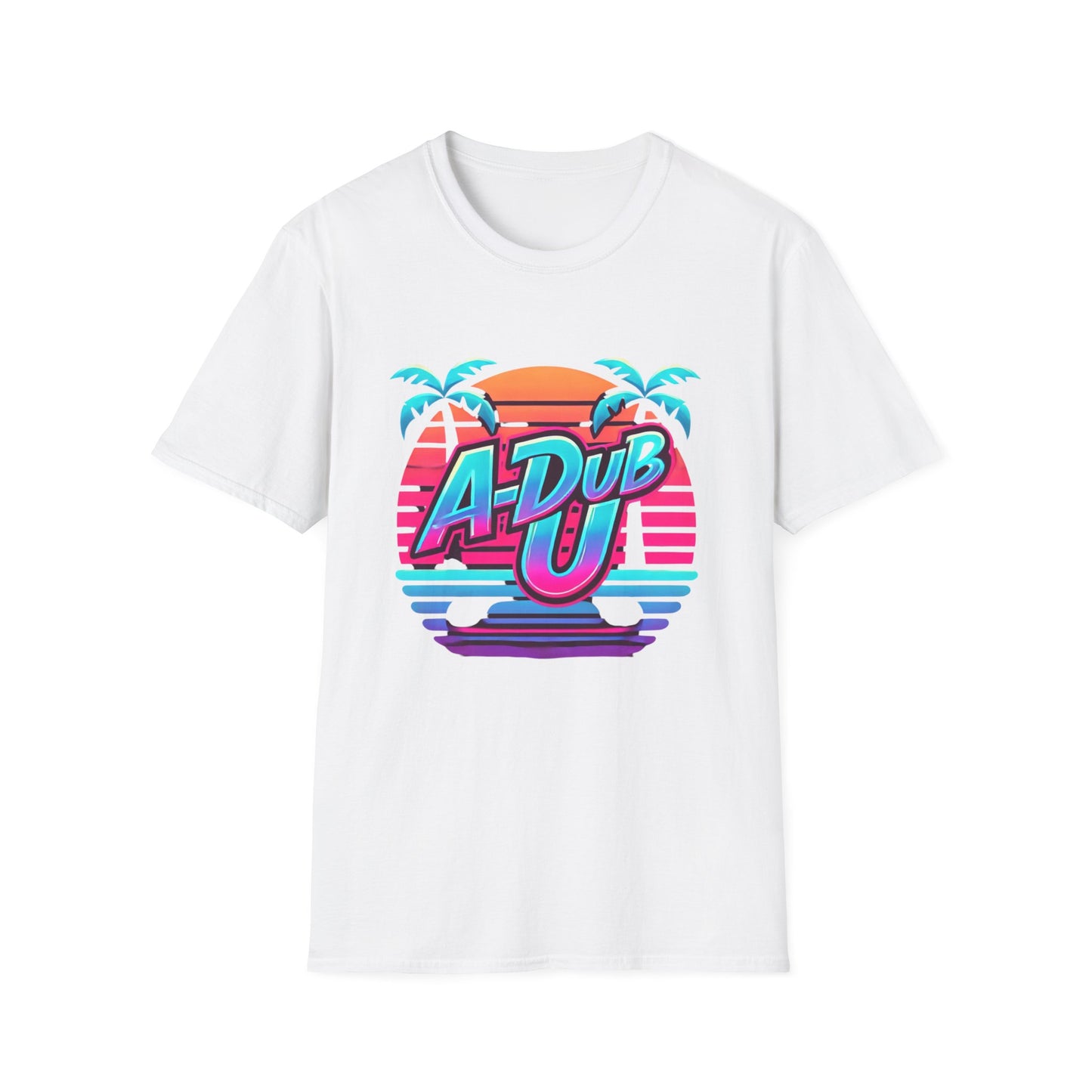 Retro A-Dub U Unisex Softstyle T-Shirt - Colorful Summer Vibes